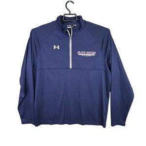 Mens Under Armour Navy 1/4 Zip Pullover Loose Fit Shirt Blitz United Soccer XL